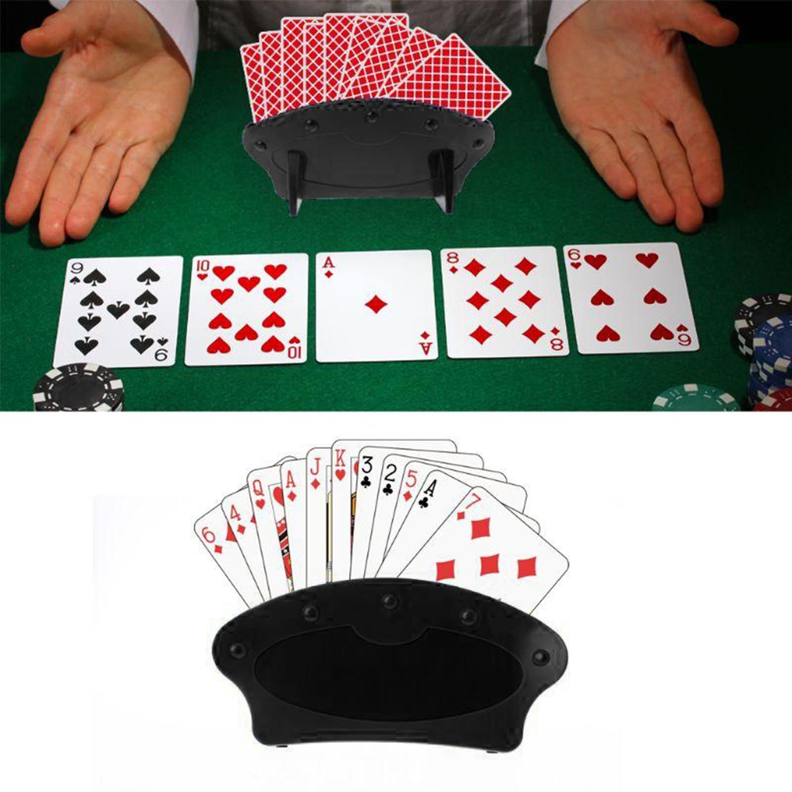 Hands Free Plastic Playing Card Holders Stand Clip Poker Seat Black