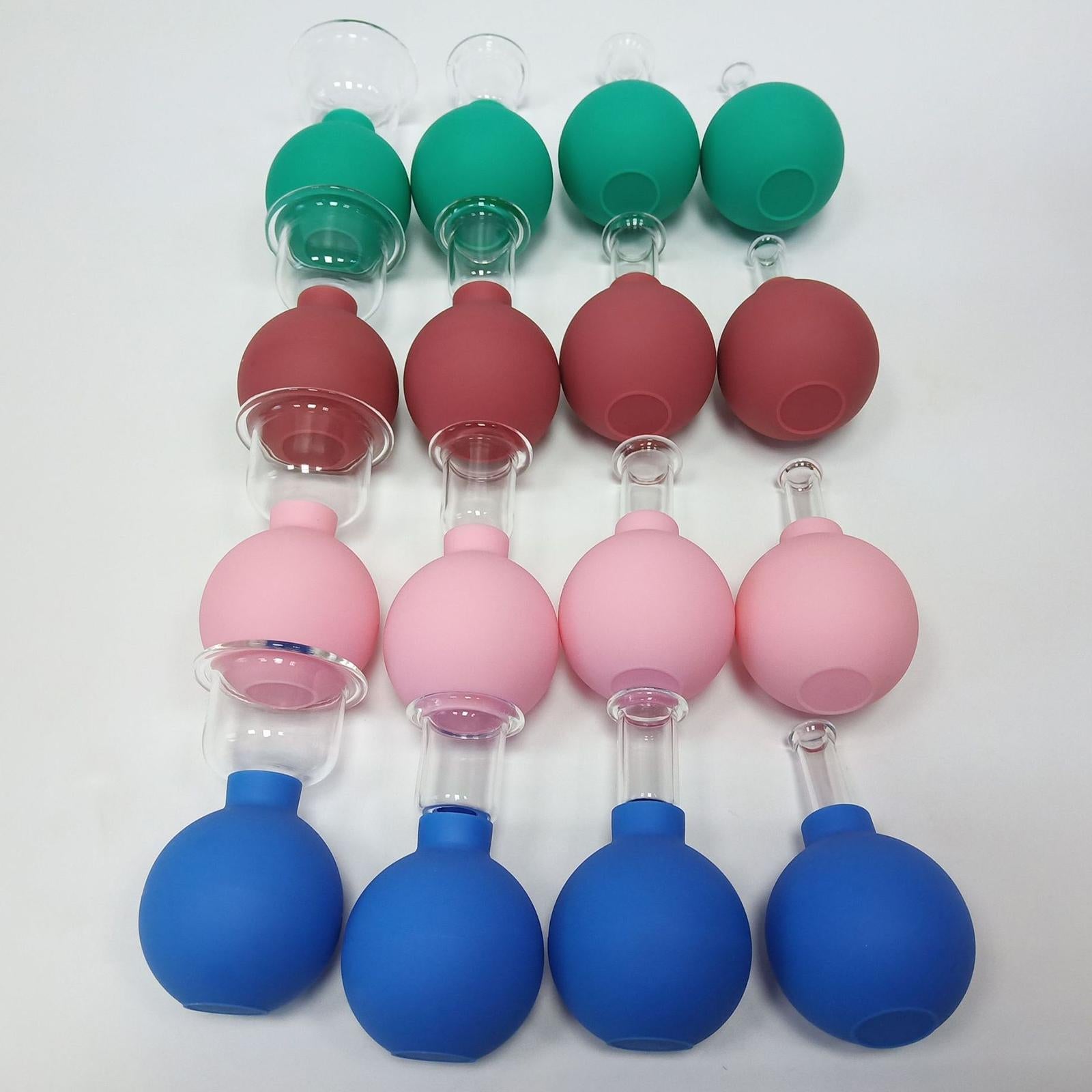 4 Pieces Safety Vacuum Cupping for Massage Body Face Leg Back Face Arm Back blue