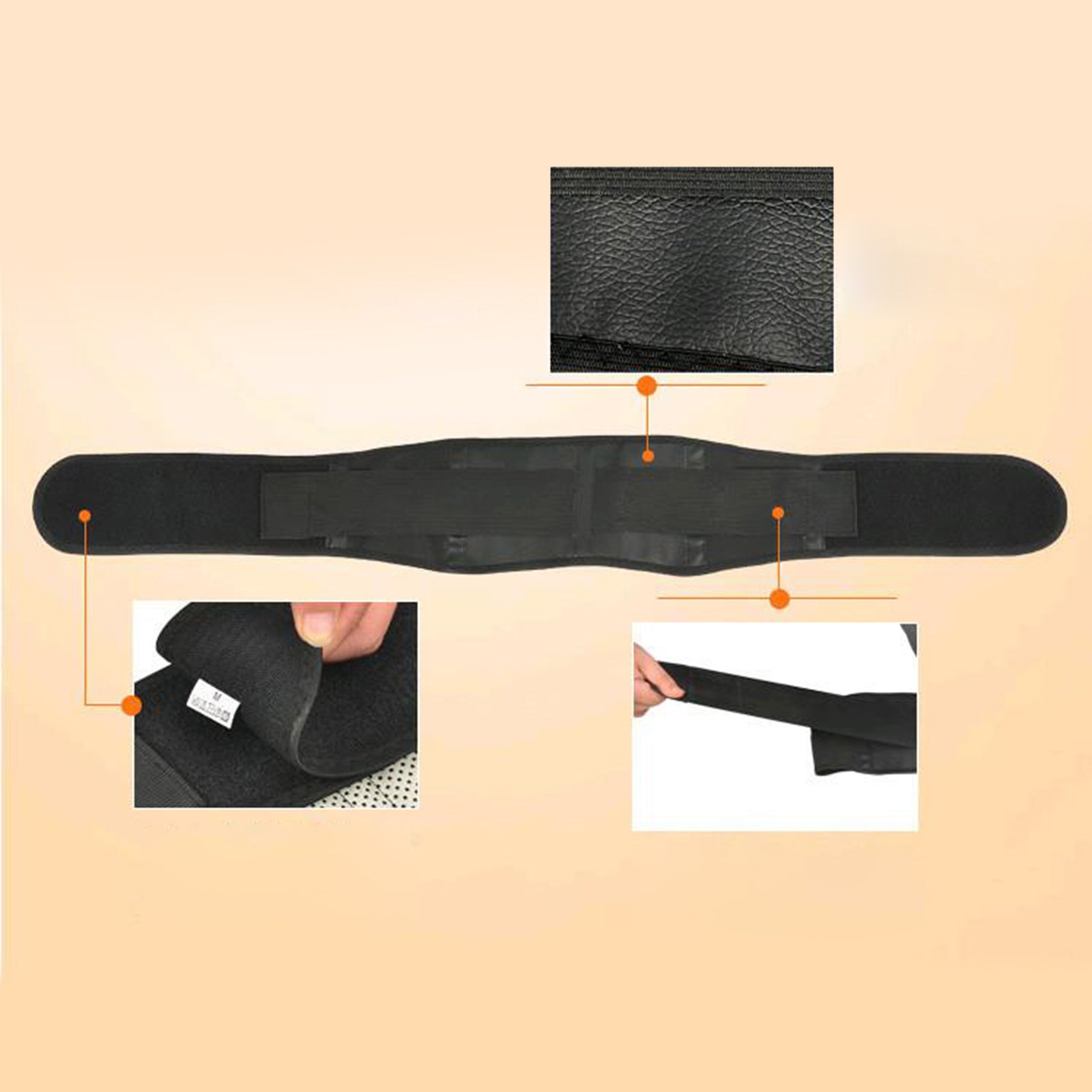 Adjustable Magnetic Therapy Self-Heating Back Waist Support Belt Strap XL