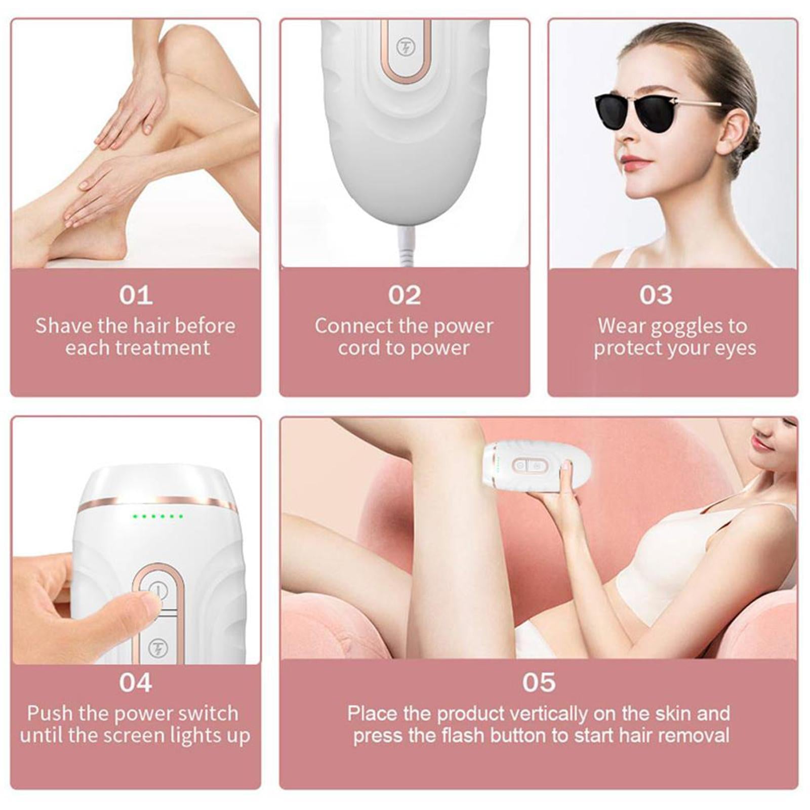 Laser Hair Removal 999999 Pulses Permanent Hair Removal Device for Home US Green