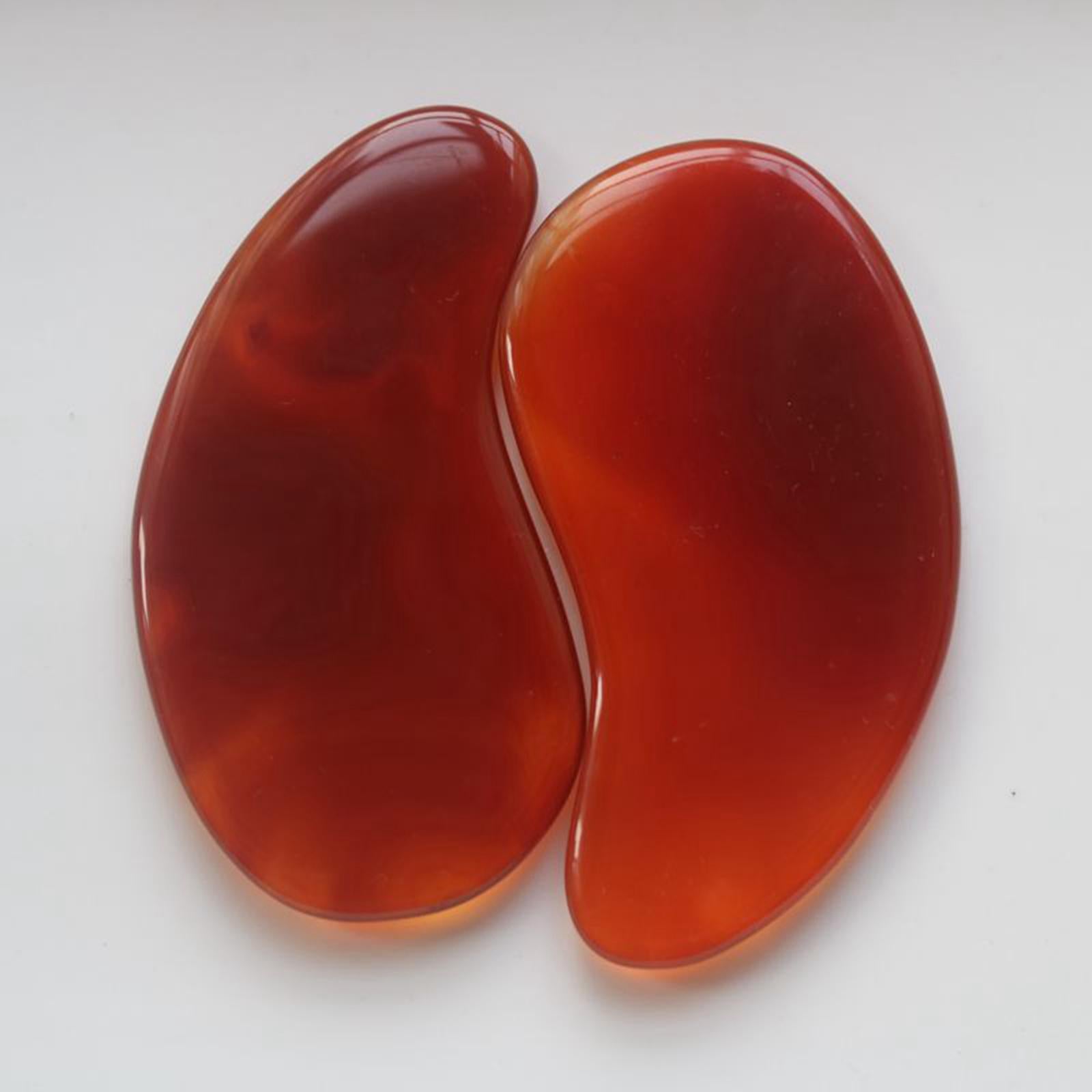 Red Jade Roller Gua Sha Scraping Massage Face Facial Tool Shape 02
