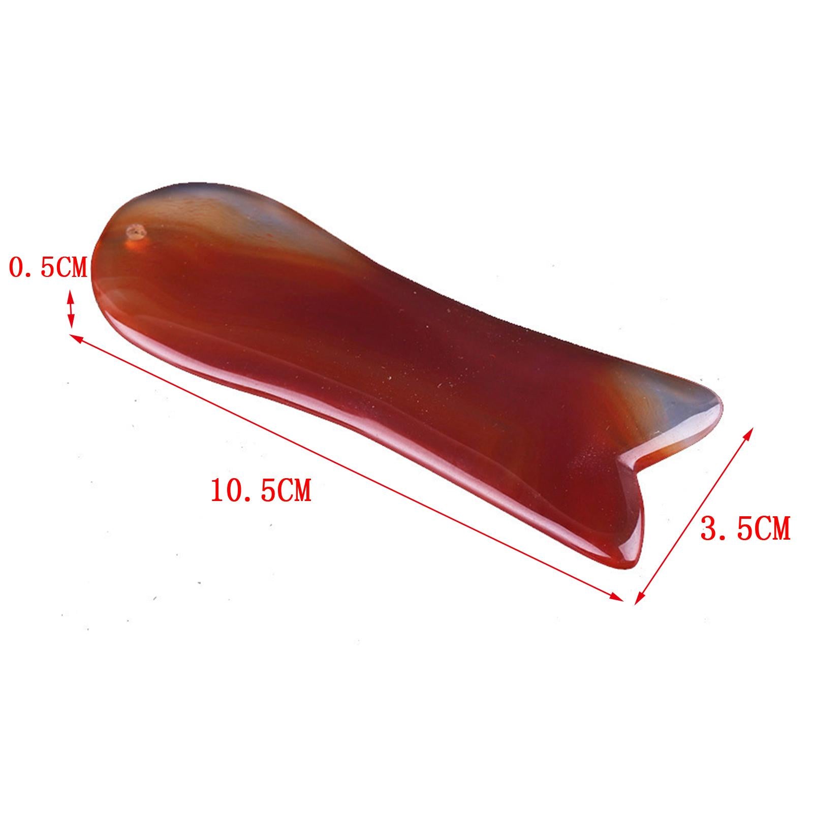Red Jade Roller Gua Sha Scraping Massage Face Facial Tool Shape 03