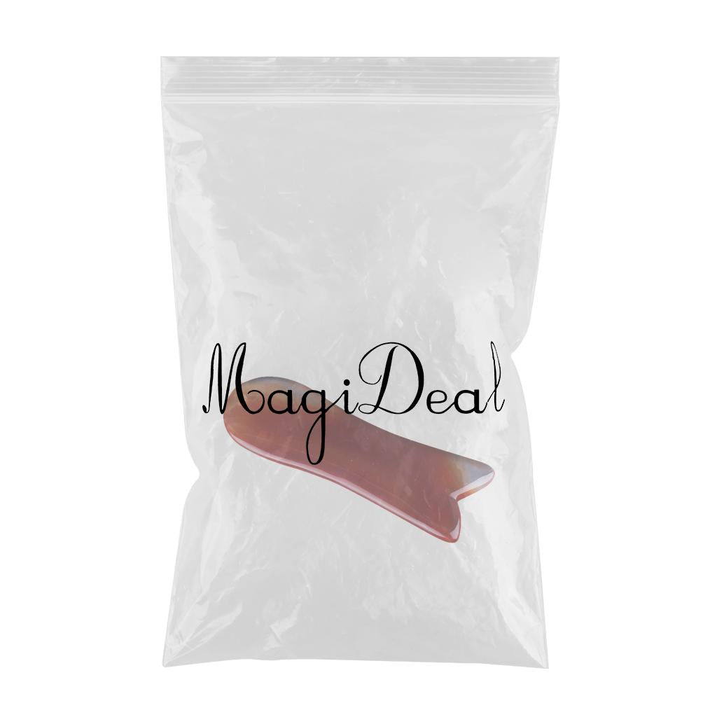 Red Jade Roller Gua Sha Scraping Massage Face Facial Tool Shape 03