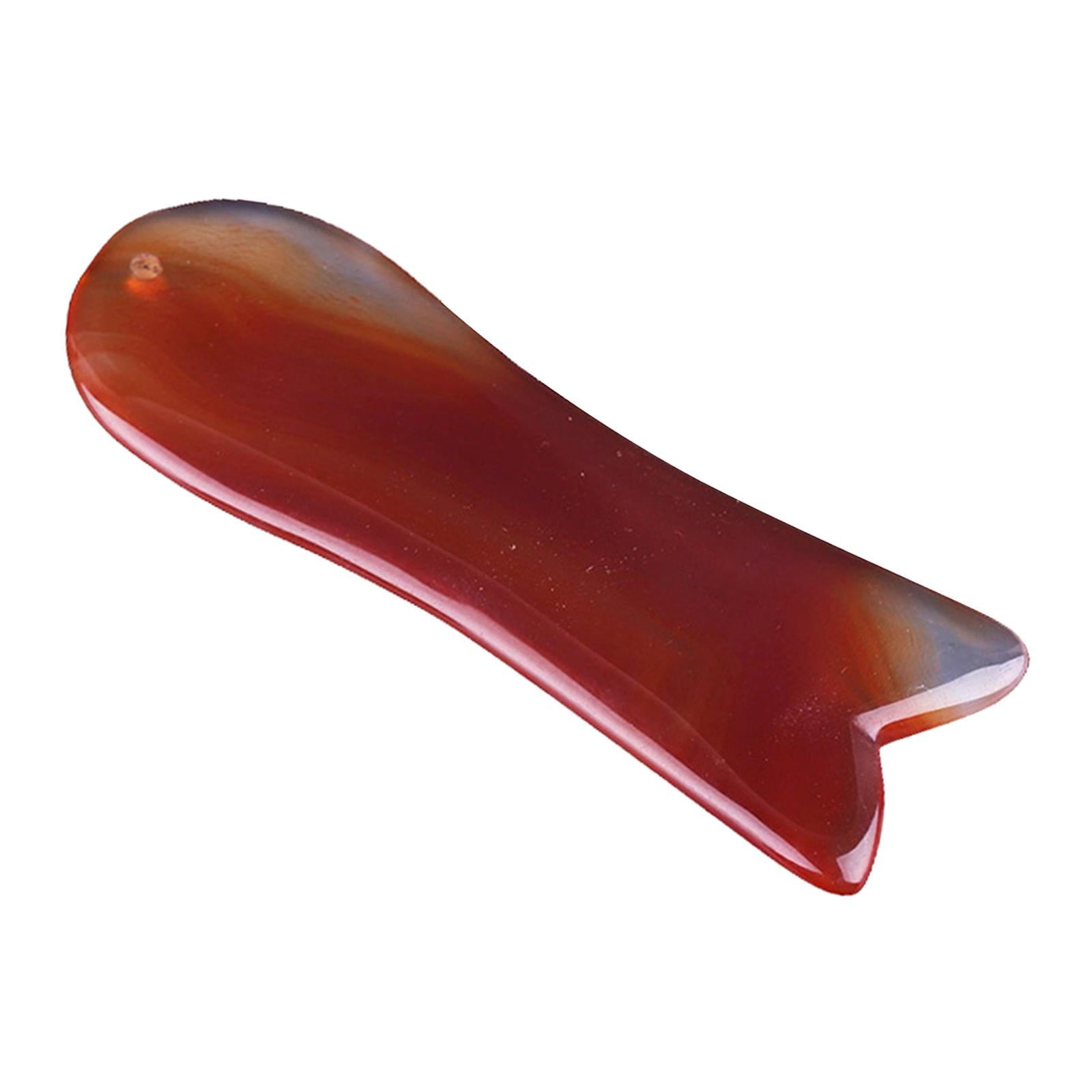 Red Jade Roller Gua Sha Scraping Massage Face Facial Tool Shape 03