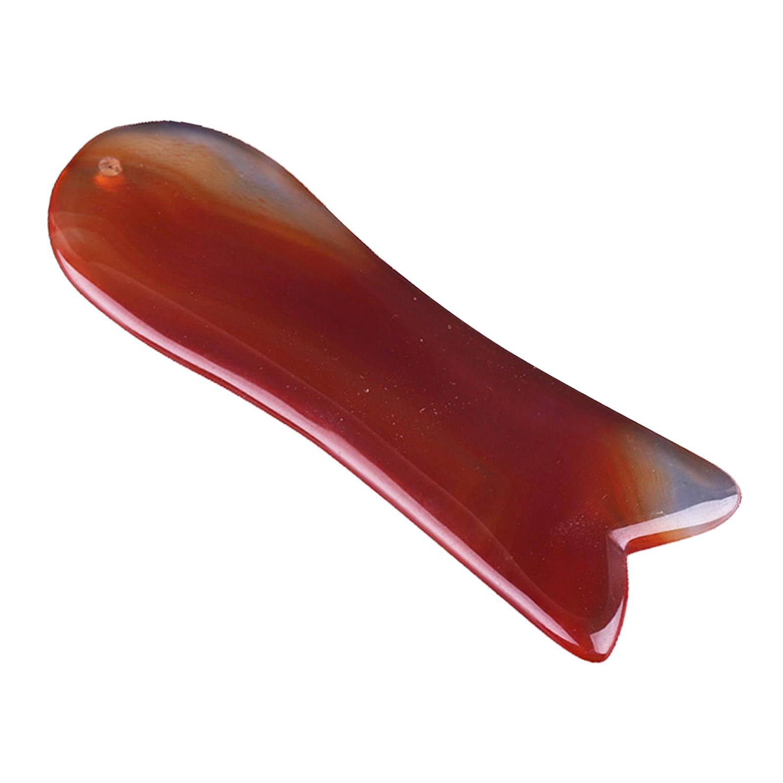 Red Jade Roller Gua Sha Scraping Massage Face Facial Tool Shape 03