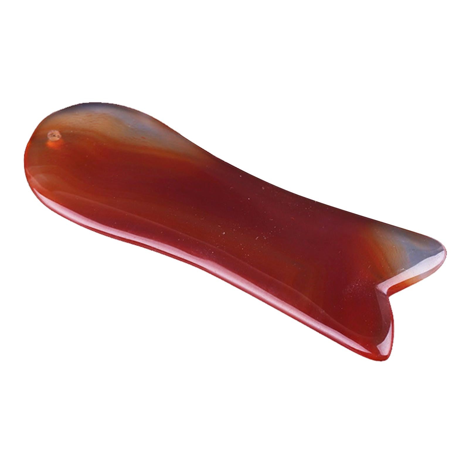 Red Jade Roller Gua Sha Scraping Massage Face Facial Tool Shape 03
