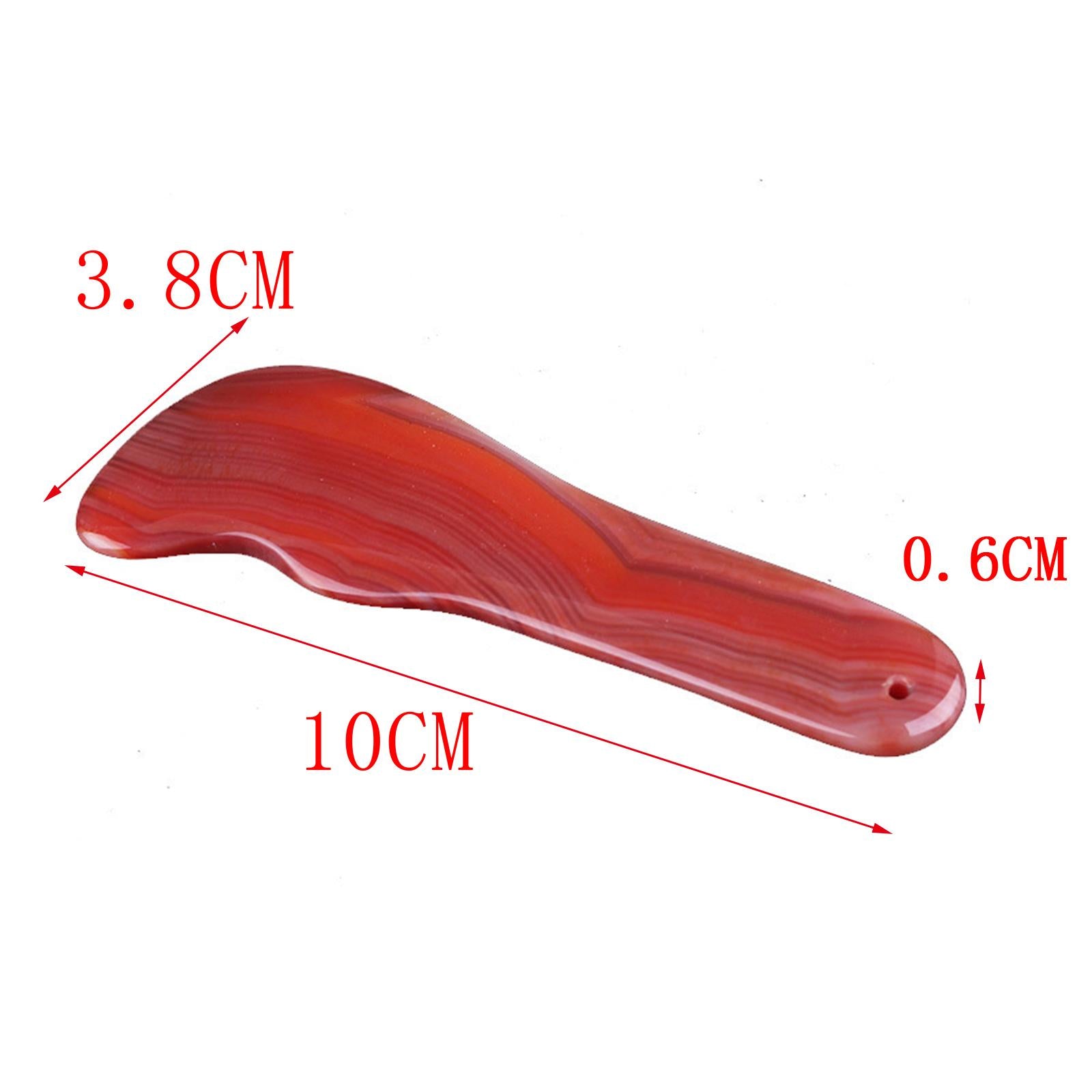 Red Jade Roller Gua Sha Scraping Massage Face Facial Tool Shape 04