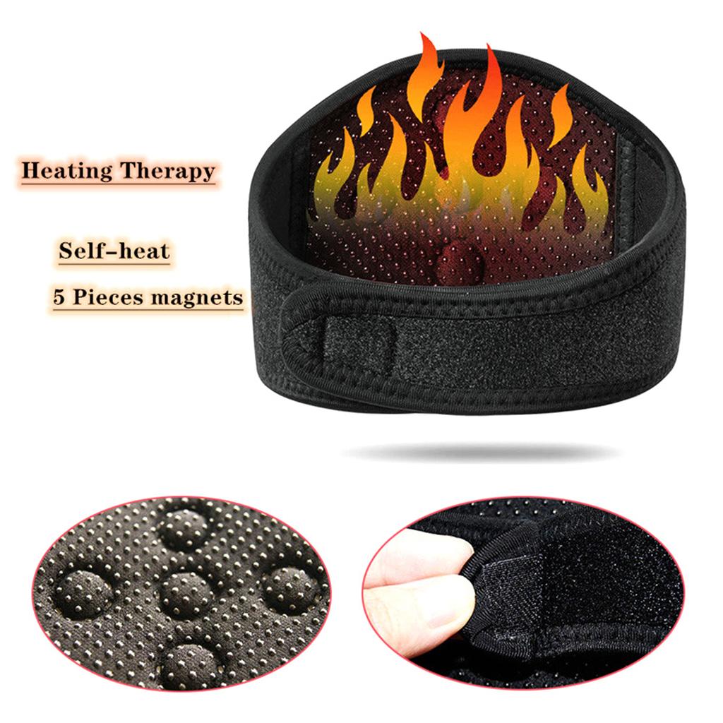 Tourmaline Magnetic Self-Heating Neck Heat Band Pad Brace Support Black