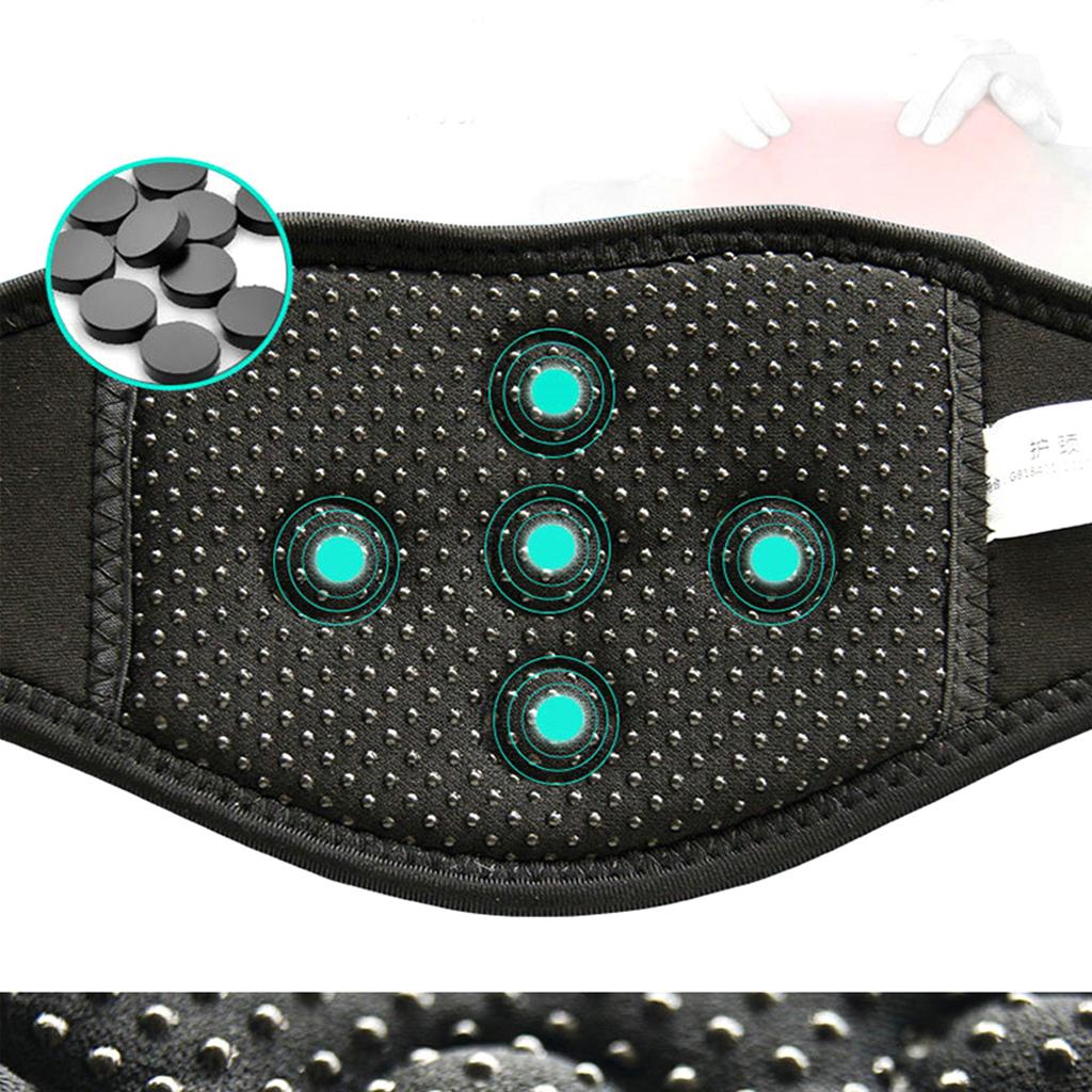 Tourmaline Magnetic Self-Heating Neck Heat Band Pad Brace Support Black