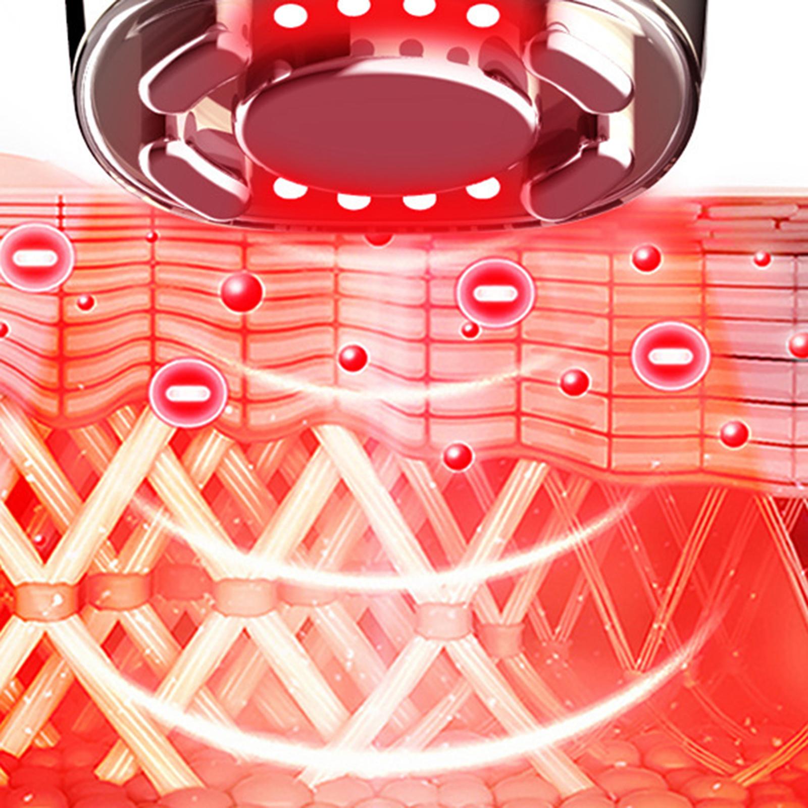 EMS Vibration Red & Blue LED light Beauty Device Face Massager Facial Lift white