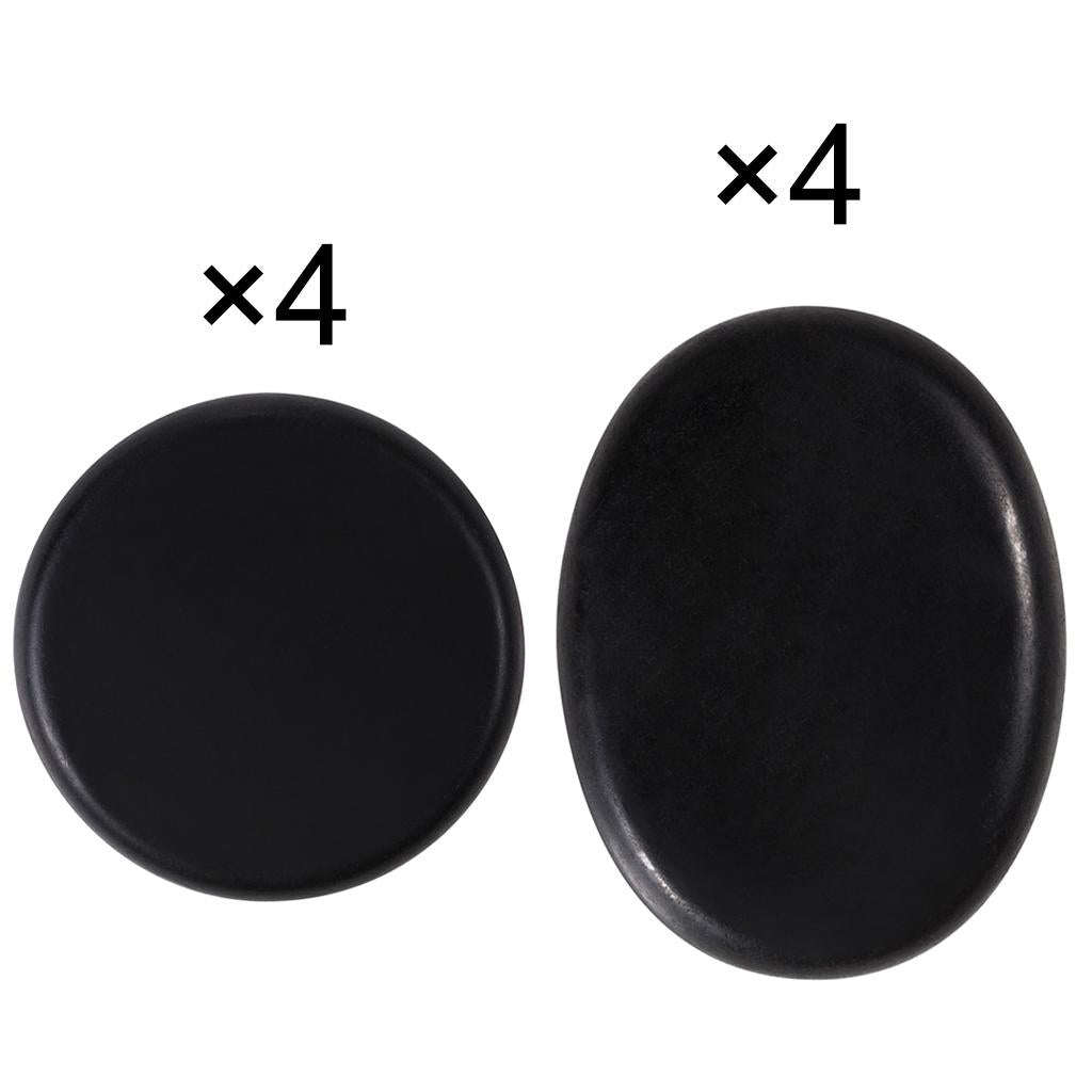 4 Pcs Professional Large Massage Stone Set Basalt Hot Rocks Stones Relaxing 6x6x1.5cm