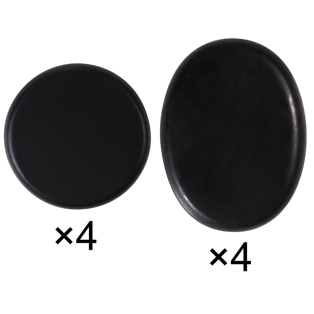 4 Pcs Professional Large Massage Stone Set Basalt Hot Rocks Stones Relaxing 6x6x1.5cm