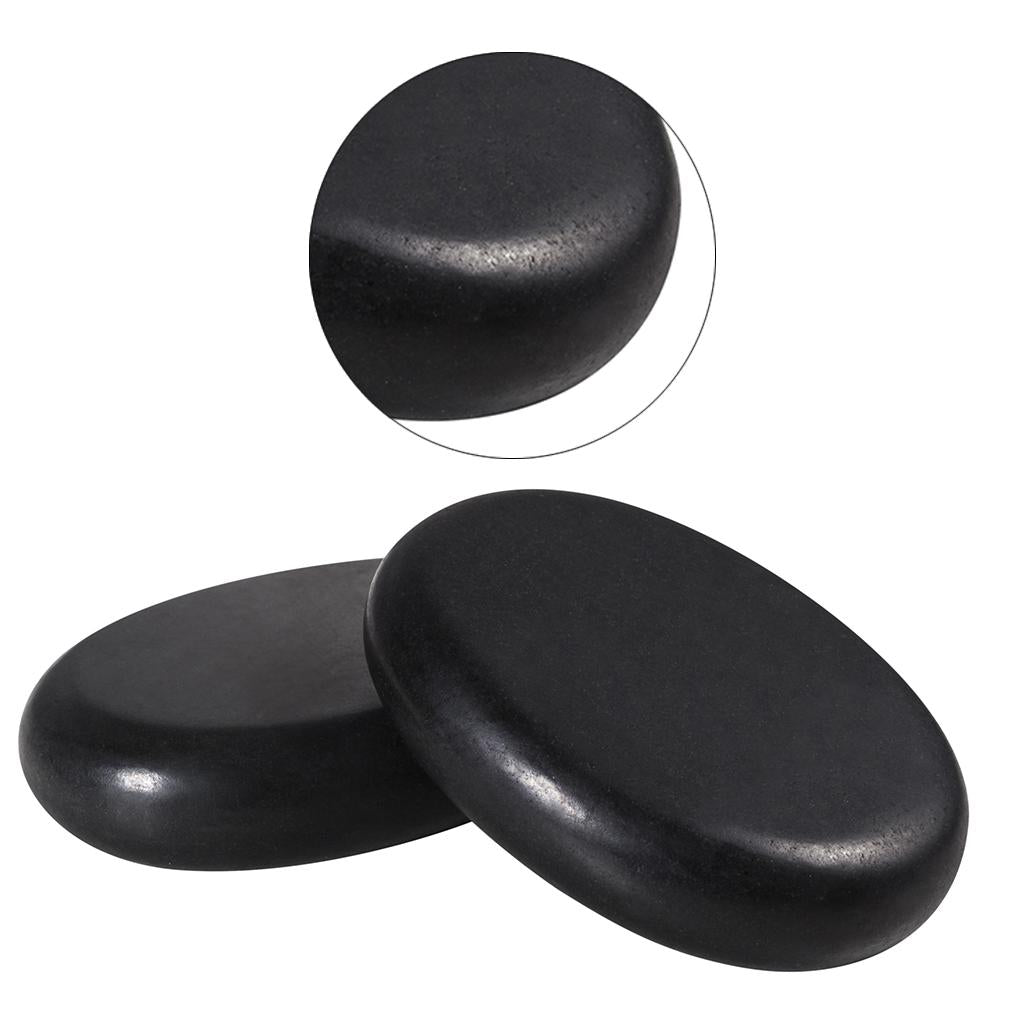 4 Pcs Professional Large Massage Stone Set Basalt Hot Rocks Stones Relaxing 6x8x1.8cm