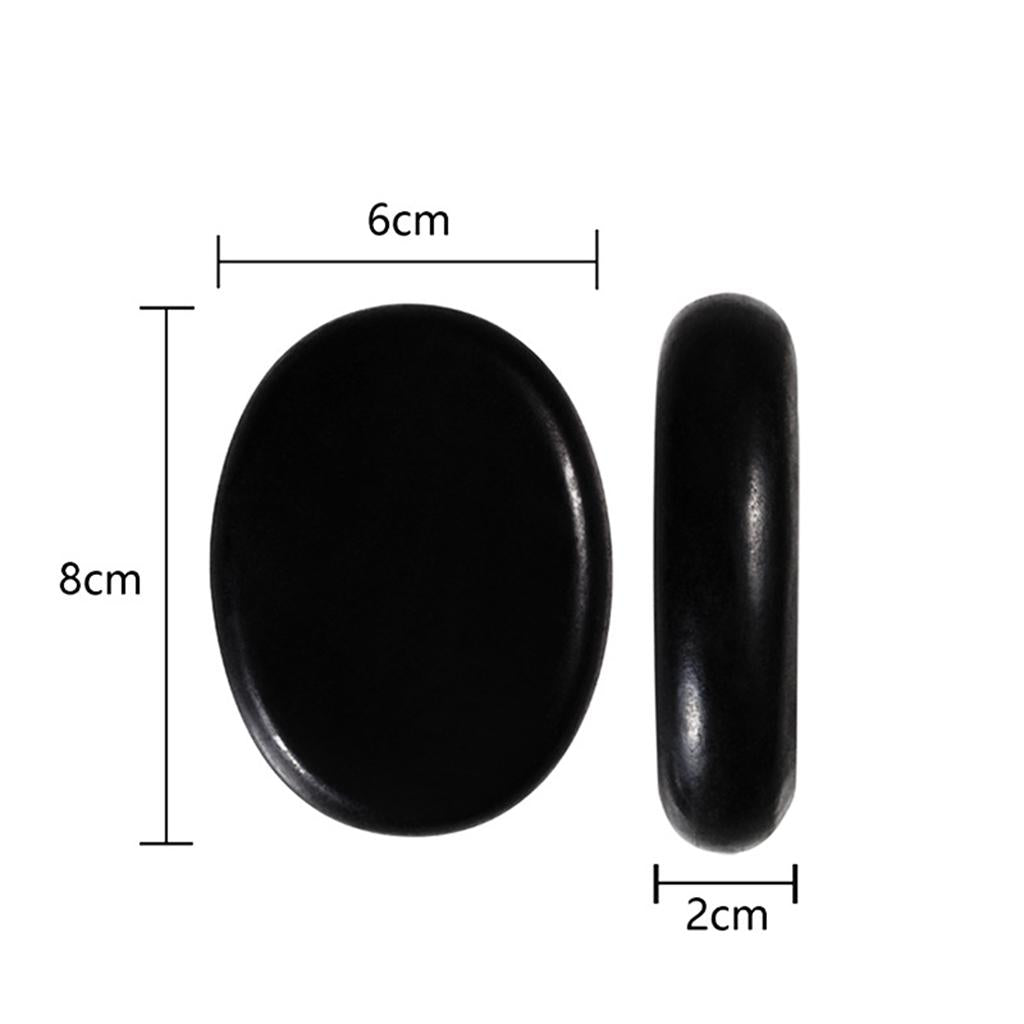 4 Pcs Professional Large Massage Stone Set Basalt Hot Rocks Stones Relaxing 6x8x1.8cm