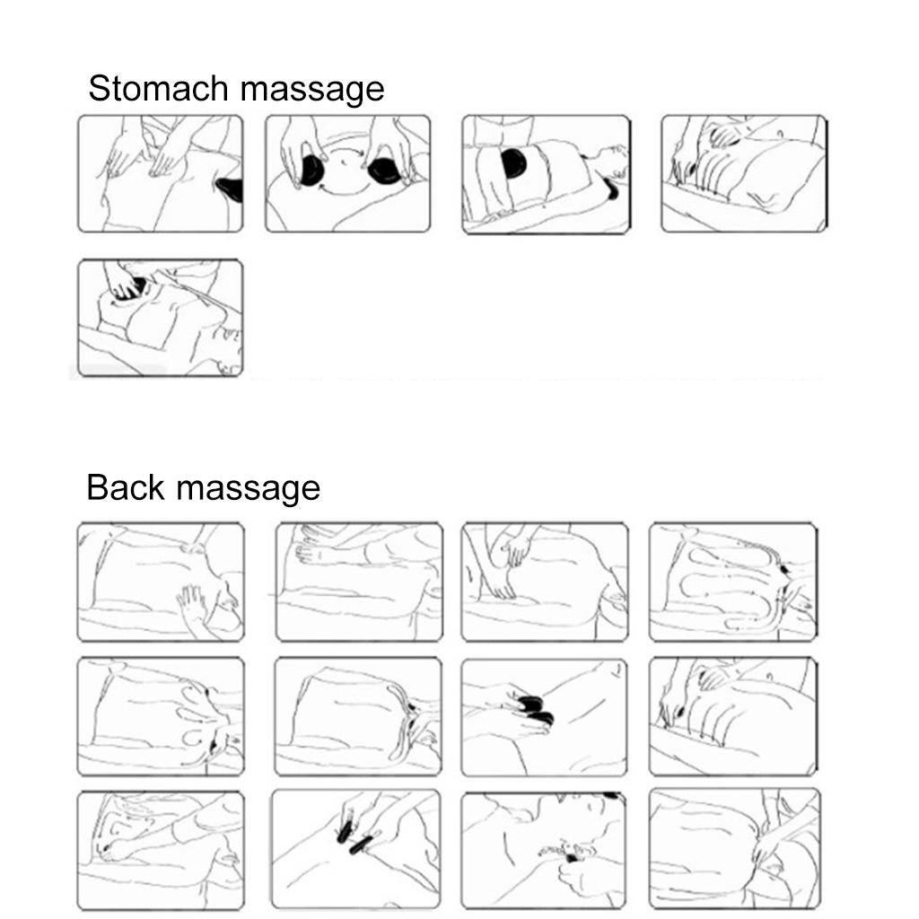 4 Pcs Professional Large Massage Stone Set Basalt Hot Rocks Stones Relaxing 6x8x1.8cm