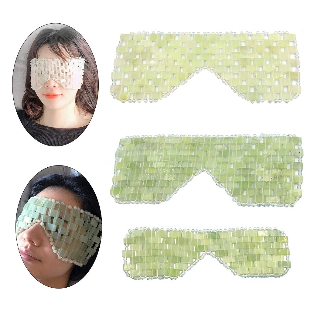 Cooling Jade Sleep Mask Eye Mask for Relaxation Dark Circles Remove wrinkles Small sparse style