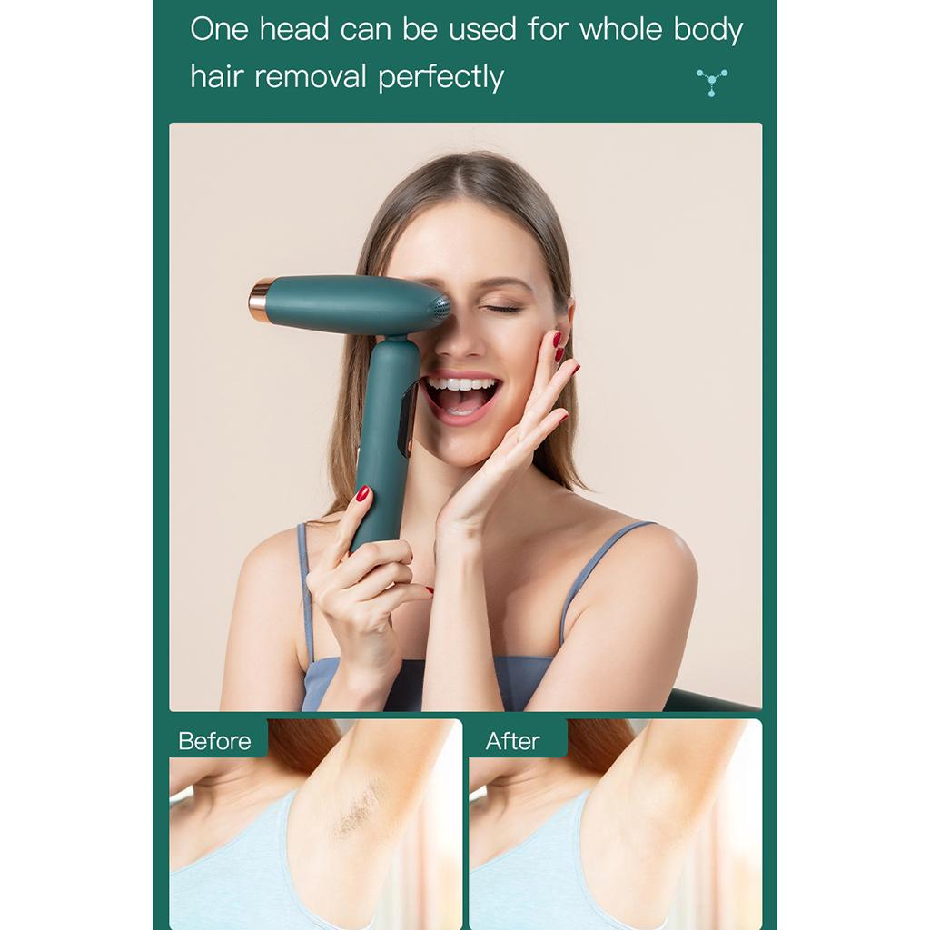 Laser Hair Removal Device Convenient for Armpits Face Arms Bikini Line Green