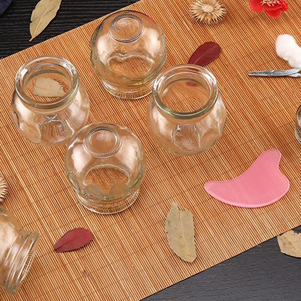 Professional 8pcs Glass Cupping Therapy Set Jars Glass Fire Cupping No.2