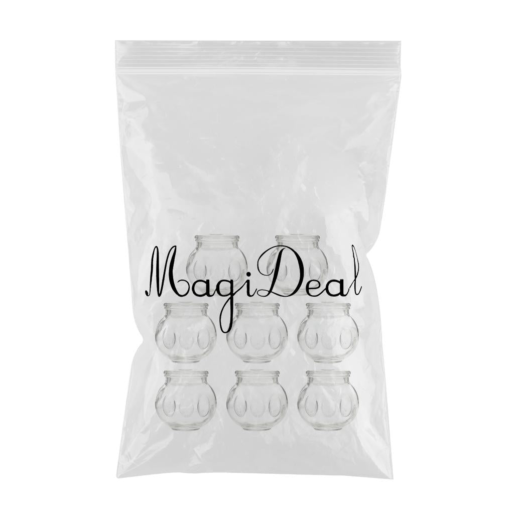 Professional 8pcs Glass Cupping Therapy Set Jars Glass Fire Cupping No.5