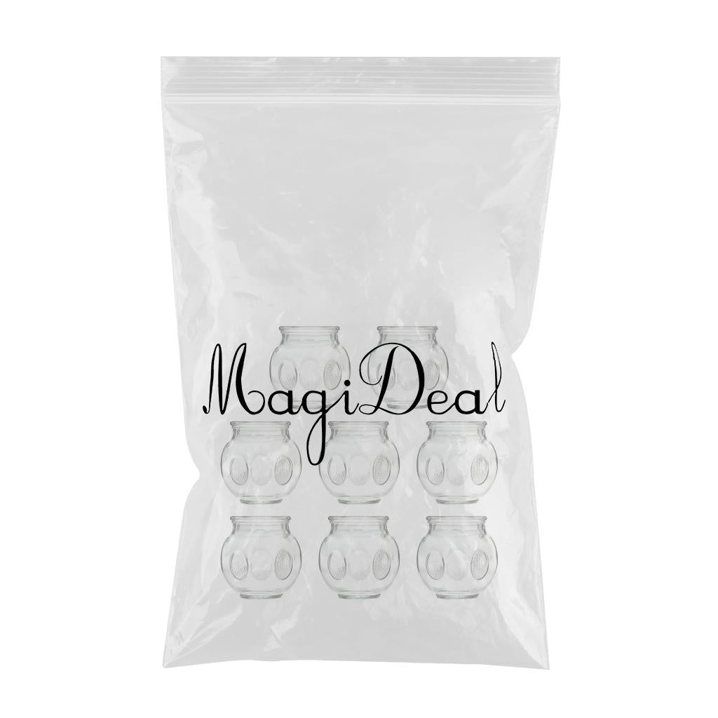 Professional 8pcs Glass Cupping Therapy Set Jars Glass Fire Cupping No.6