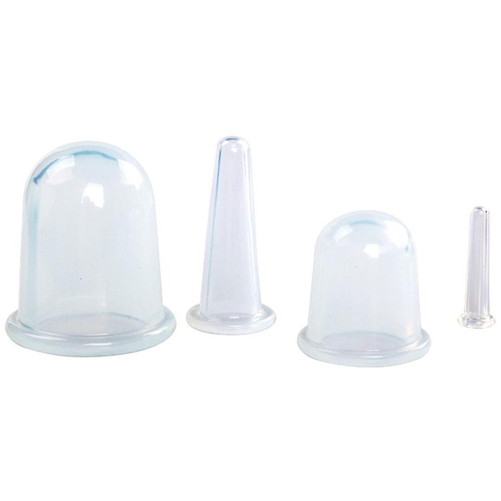 Massage Roller Cupping Cups Home Eye Chest Leg Message w/ Storage Bag Clear