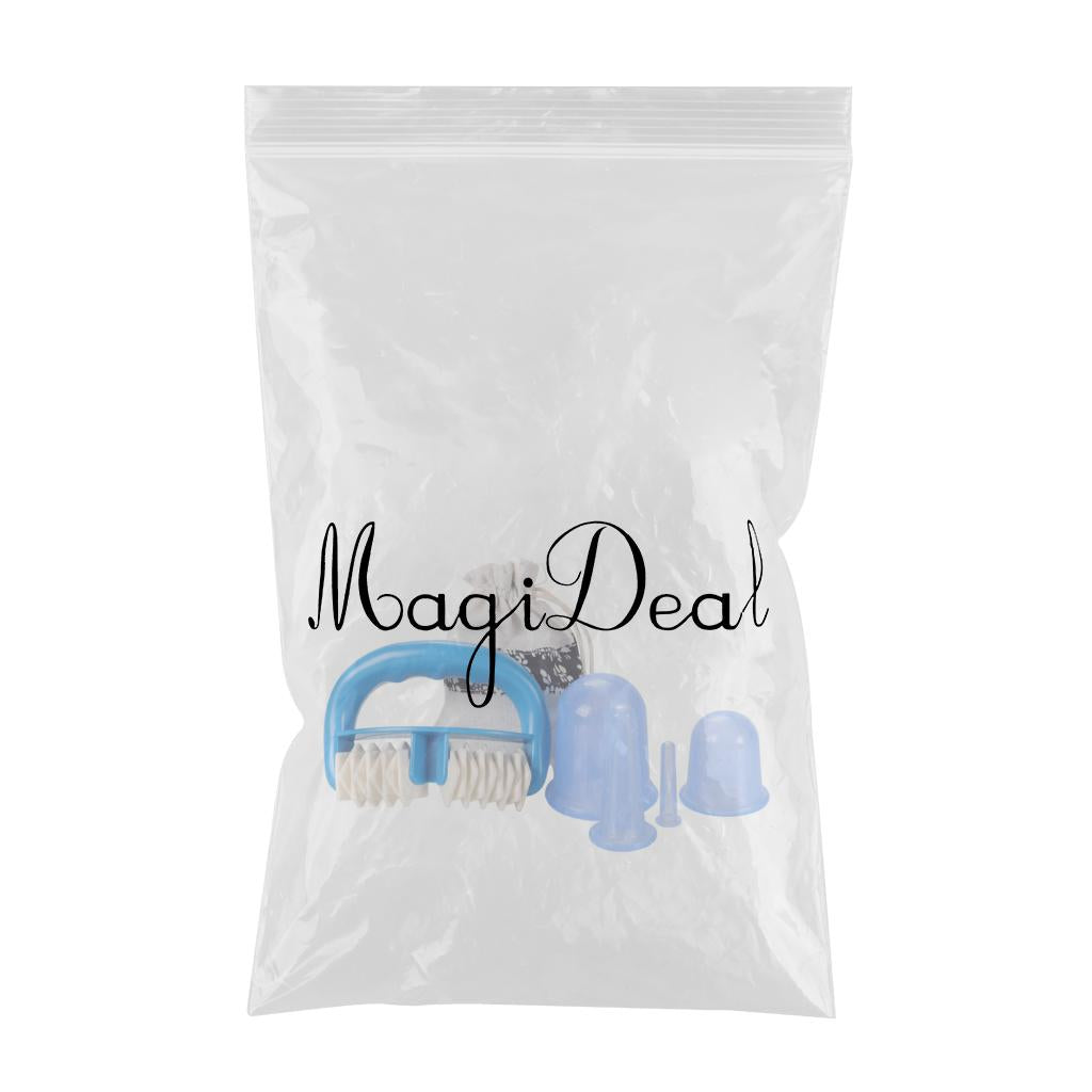 Massage Roller Cupping Cups Home Eye Chest Leg Message w/ Storage Bag Blue