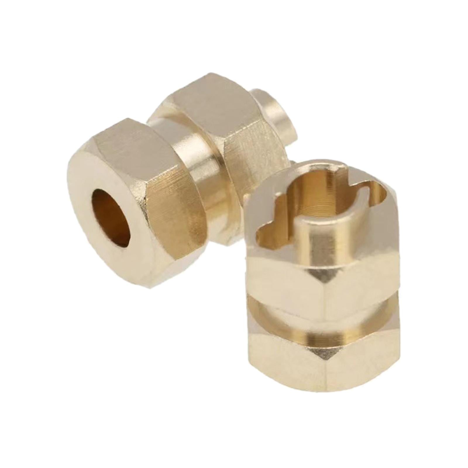 4Pcs Brass Extended 7mm Hex Wheel Hubs Extension Adaptor for AXIAL SCX24