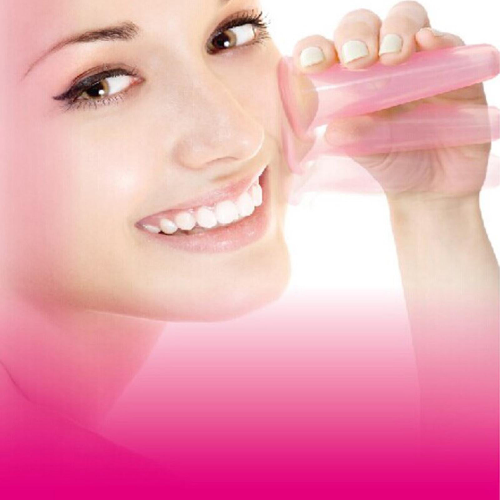 Silicone Cupping Cups Salon Home Eye Back Leg Message &Storage Bag Pink