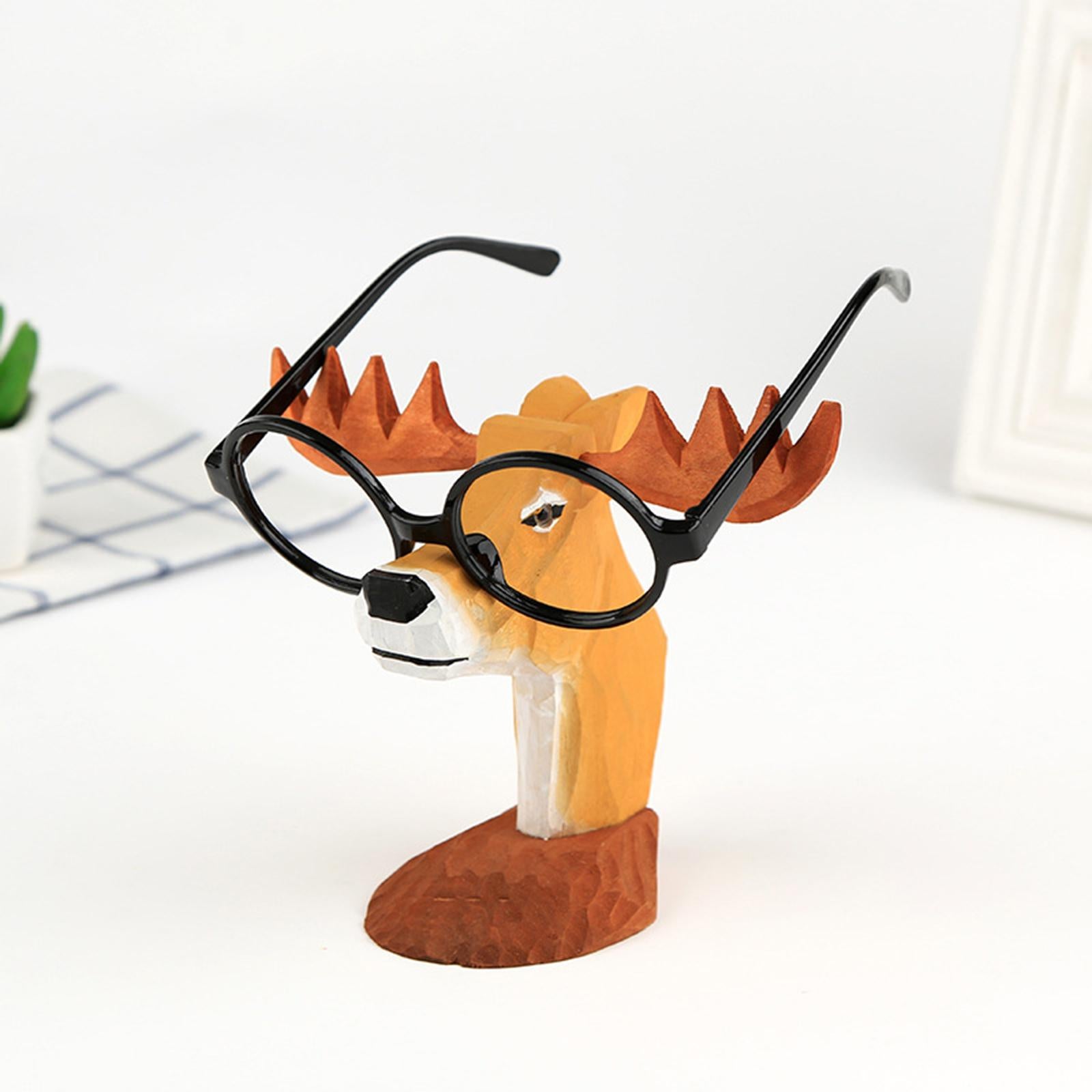 Wooden Handmade Spectacle Eyeglass Holder Animal Display Rack Deer
