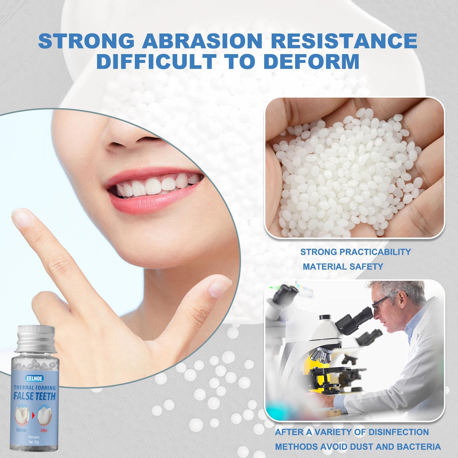 1 Bottle Thermal Fitting Beads Temporary Teeth Repair Thermal Beads 20ml