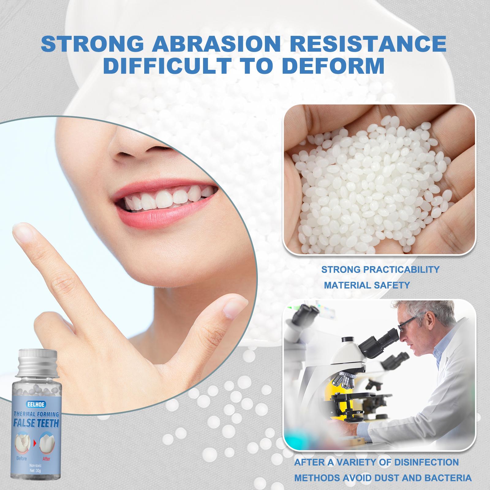 1 Bottle Thermal Fitting Beads Temporary Teeth Repair Thermal Beads 30ml