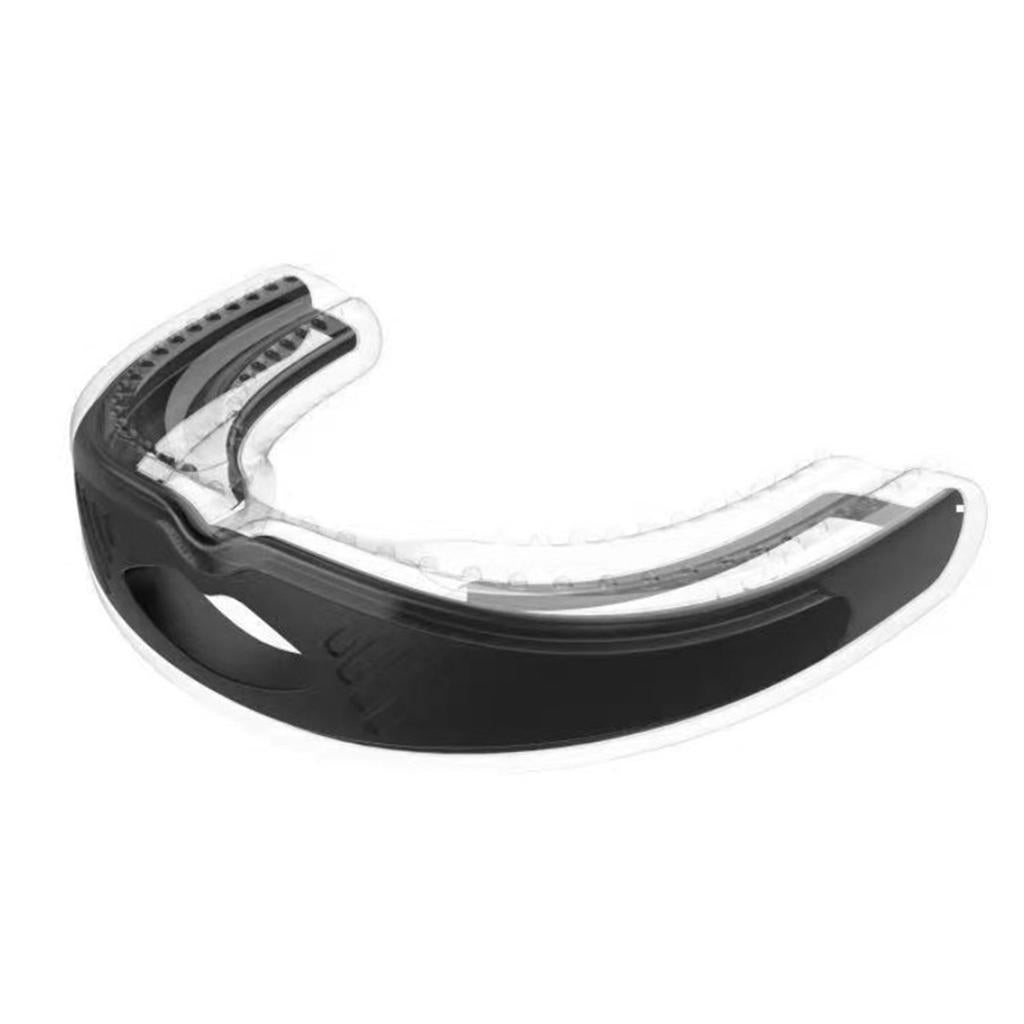 Silicone Mouth Guard Sports Mouthguard Teeth Protection for Adult No Boiling Black