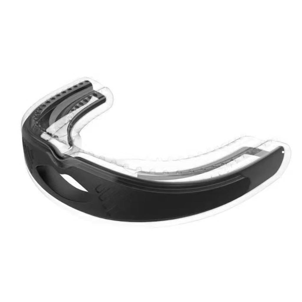 Silicone Mouth Guard Sports Mouthguard Teeth Protection for Adult No Boiling Black