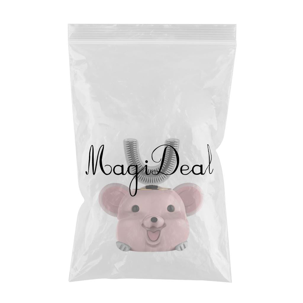 Children Electric Toothbrush Smart Auto Sonic U-Shaped Kids Toothbrush Pink 6-14