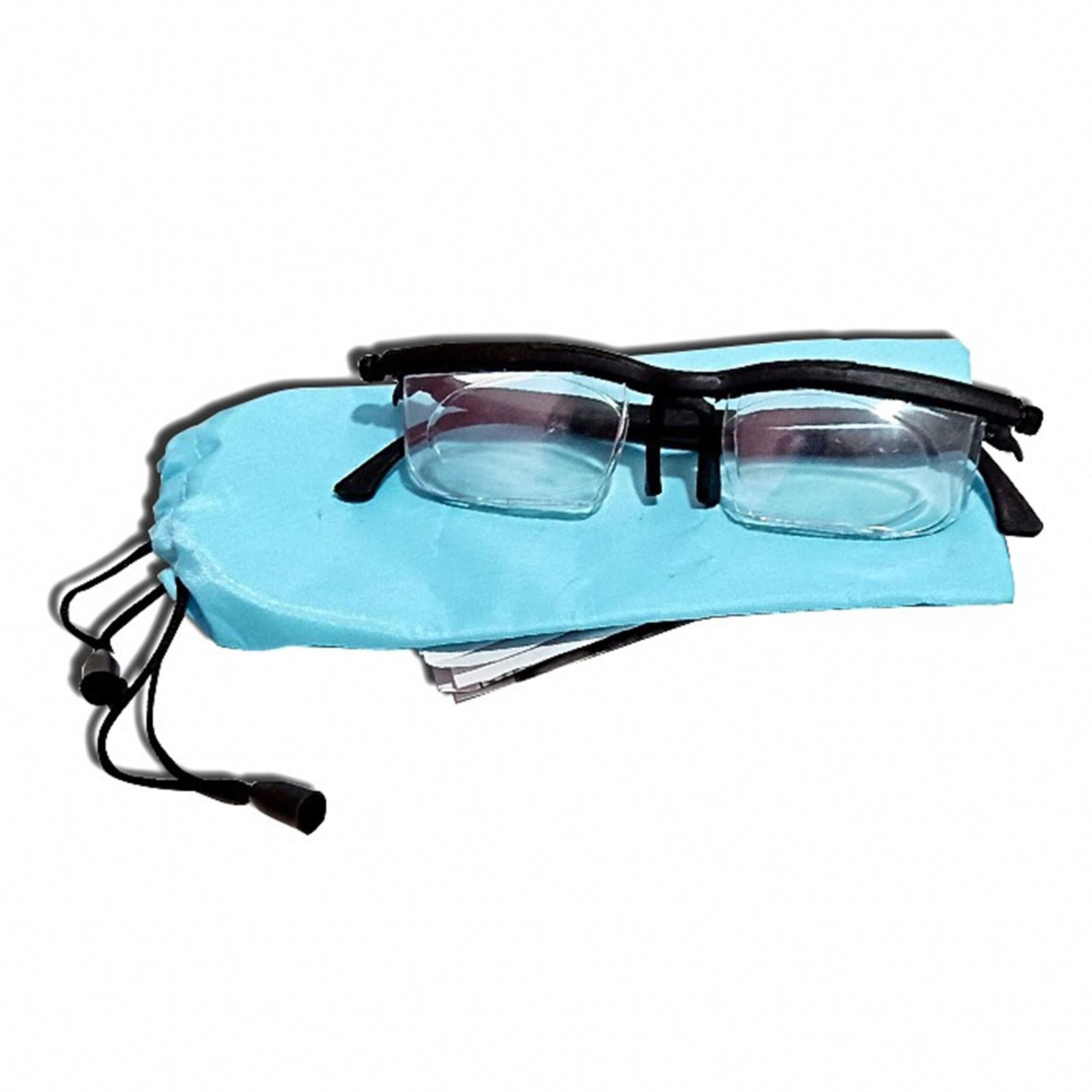 1Pair Dial Adjustable Focus Eyeglasses Glasses for Reading Distance Vision