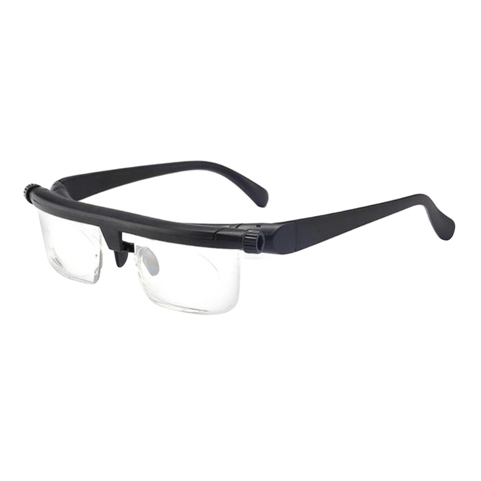 1Pair Dial Adjustable Focus Eyeglasses Glasses for Reading Distance Vision