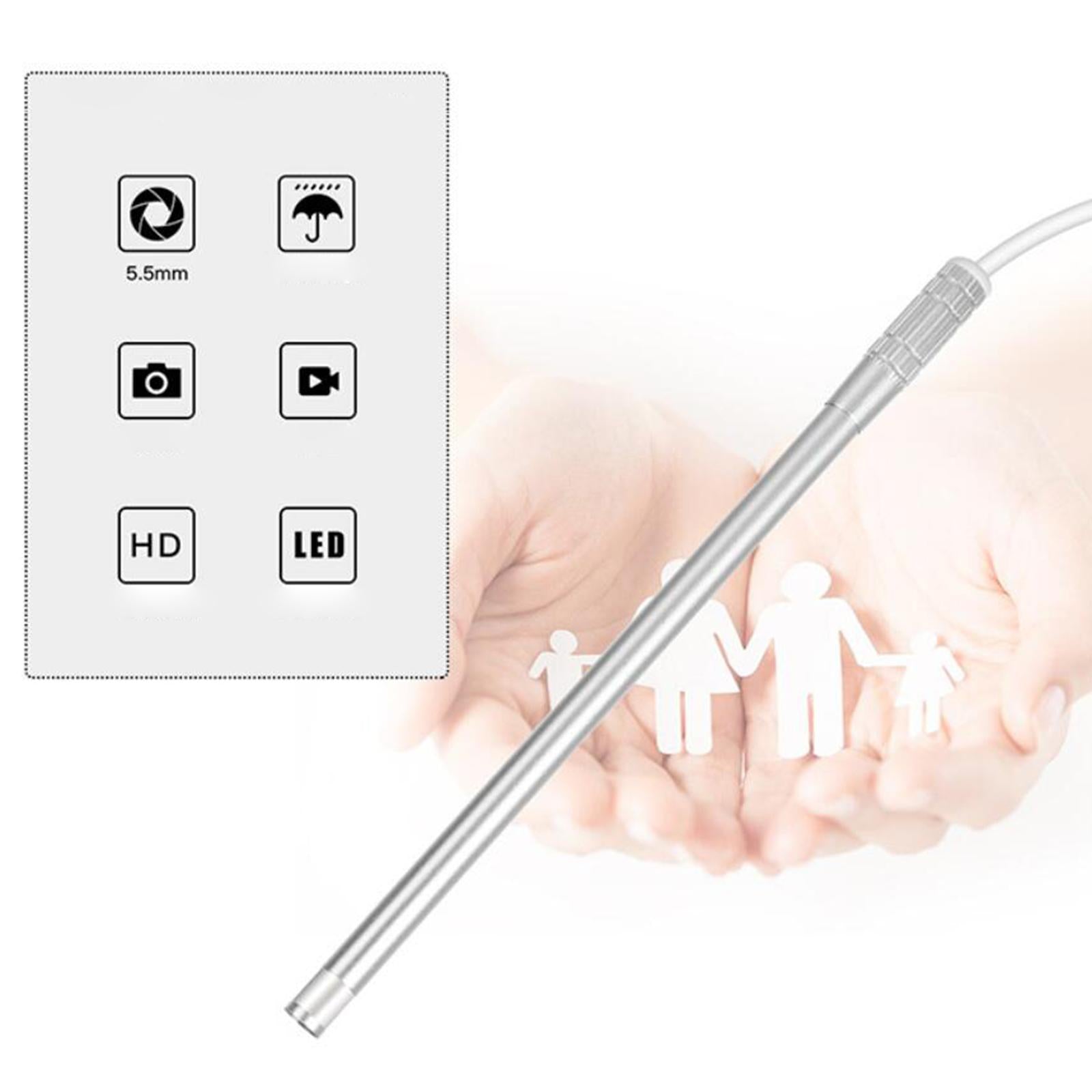 Ear Wax Removal w/Camera Endoscope Otoscope Earpick Ear Cleaning White