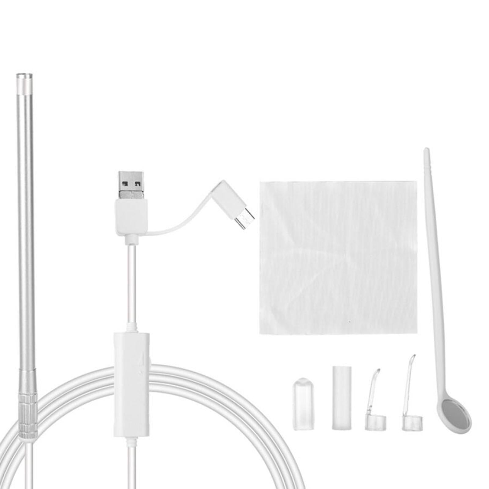 Ear Wax Removal w/Camera Endoscope Otoscope Earpick Ear Cleaning White