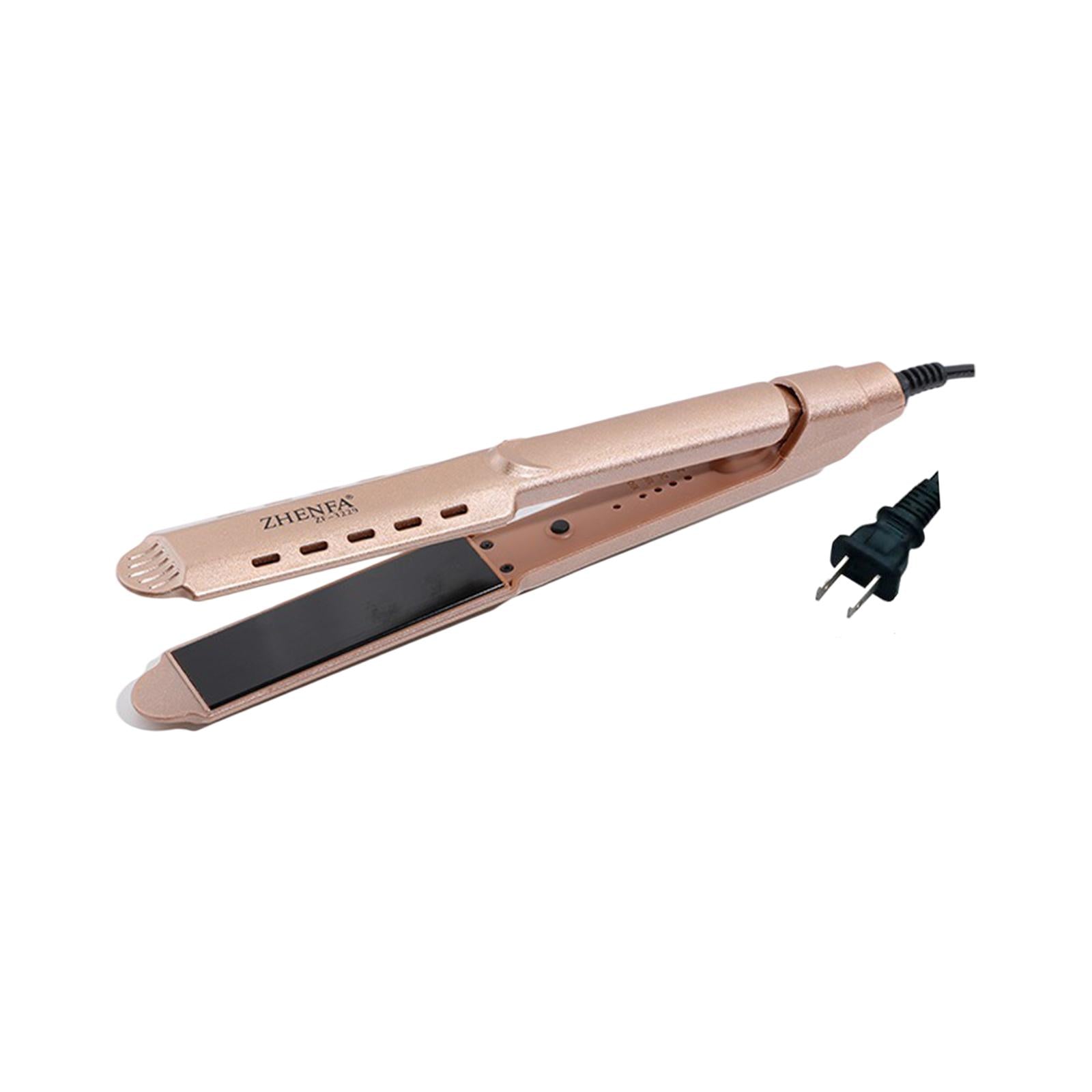 Hair Straightener Curler Curling Iron No Snagging Plug-US Golden