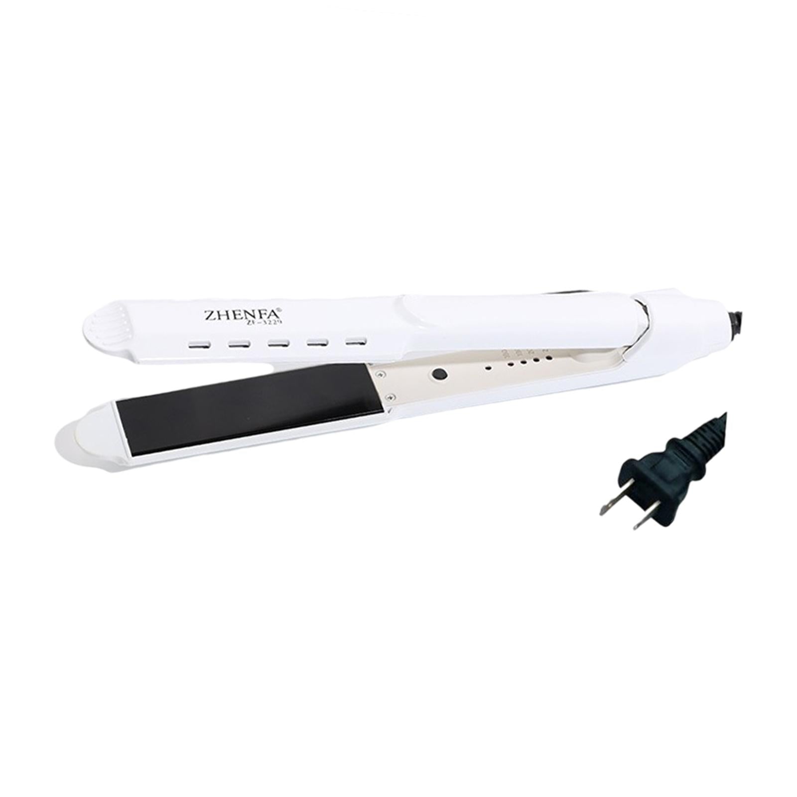 Hair Straightener Curler Curling Iron No Snagging Plug-US White