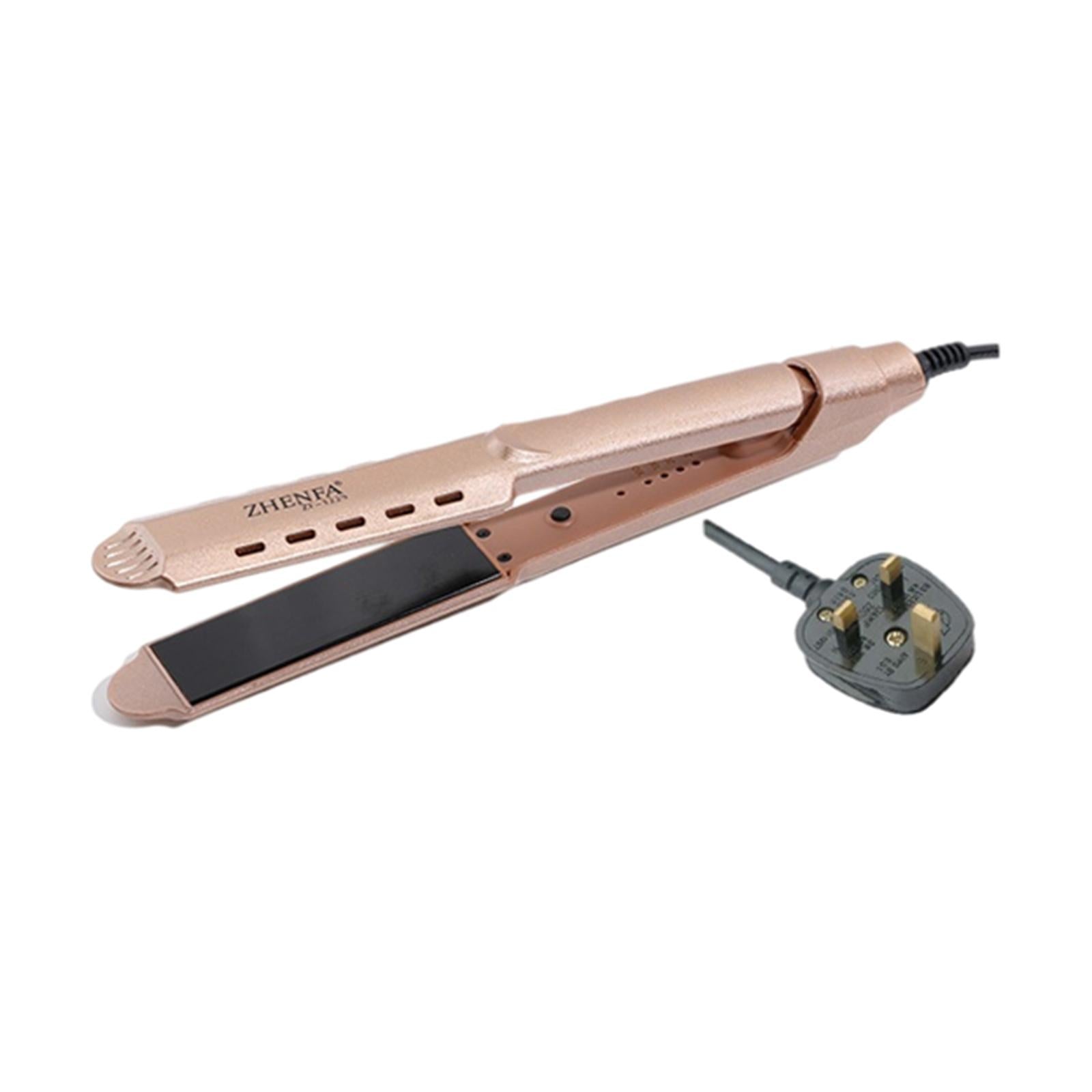 Hair Straightener Curler Curling Iron No Snagging Plug-UK Golden