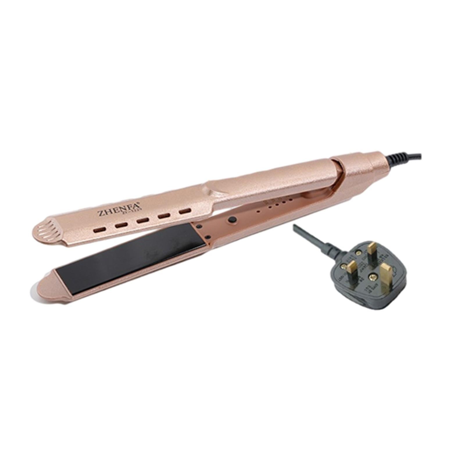 Hair Straightener Curler Curling Iron No Snagging Plug-UK Golden