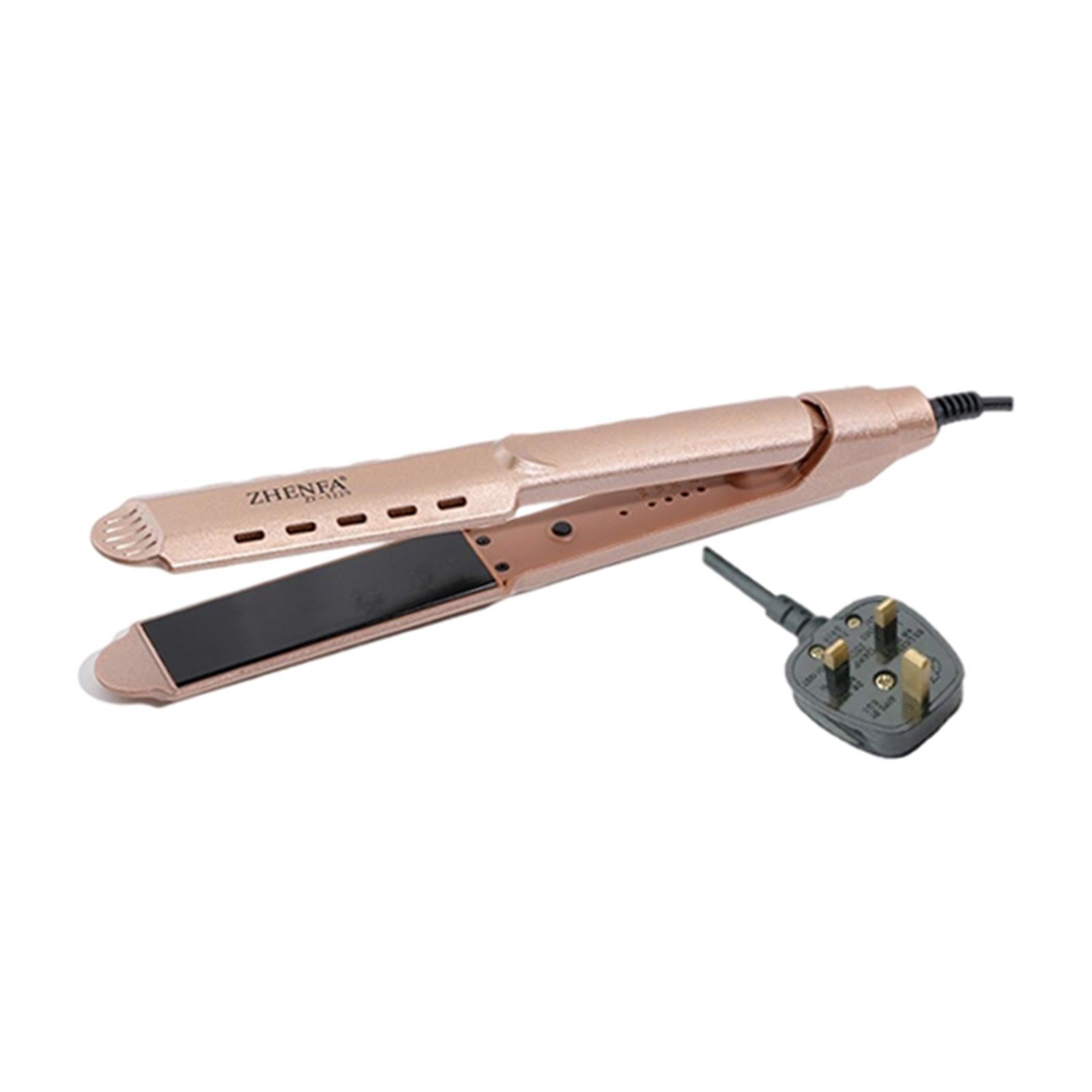 Hair Straightener Curler Curling Iron No Snagging Plug-UK Golden