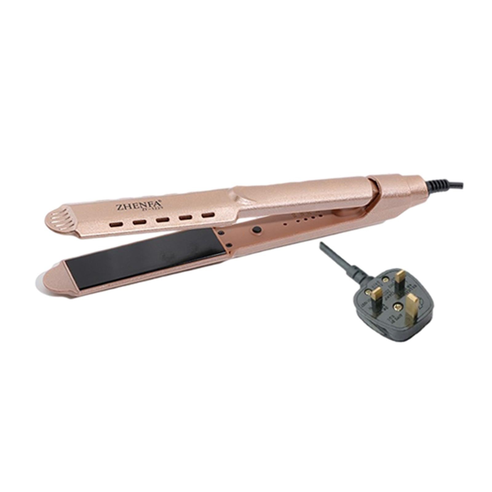 Hair Straightener Curler Curling Iron No Snagging Plug-UK Golden