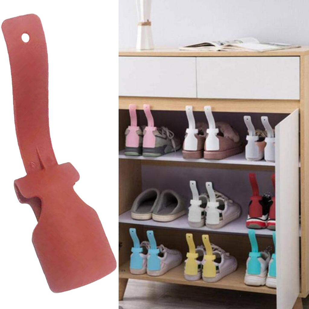 Shoehorn Helper PP No Bending Multicolors for Elderly Kids Disabled Red