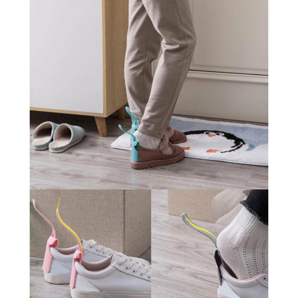 Shoehorn Helper PP No Bending Multicolors for Elderly Kids Disabled Grey