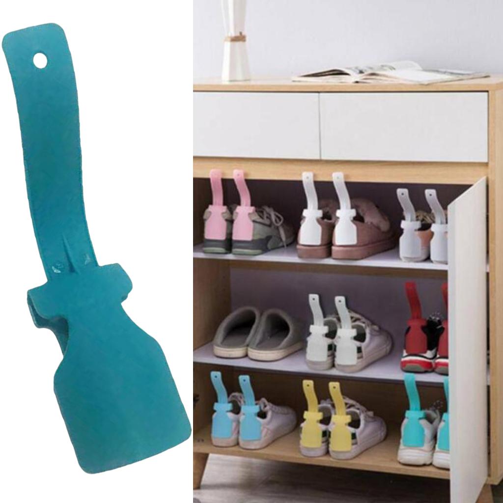 Shoehorn Helper PP No Bending Multicolors for Elderly Kids Disabled Blue