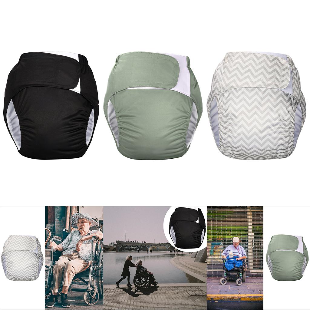 Adjustable Adult Diaper Incontinence Pants for Old People Odor Free Green