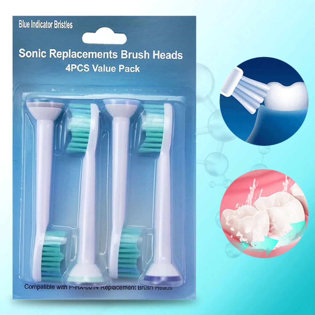Replacement Toothbrush Heads Pack of 4 for Phillips Sonicare HX6014