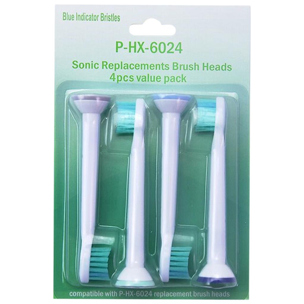 Replacement Toothbrush Heads Pack of 4 for Phillips Sonicare HX6024